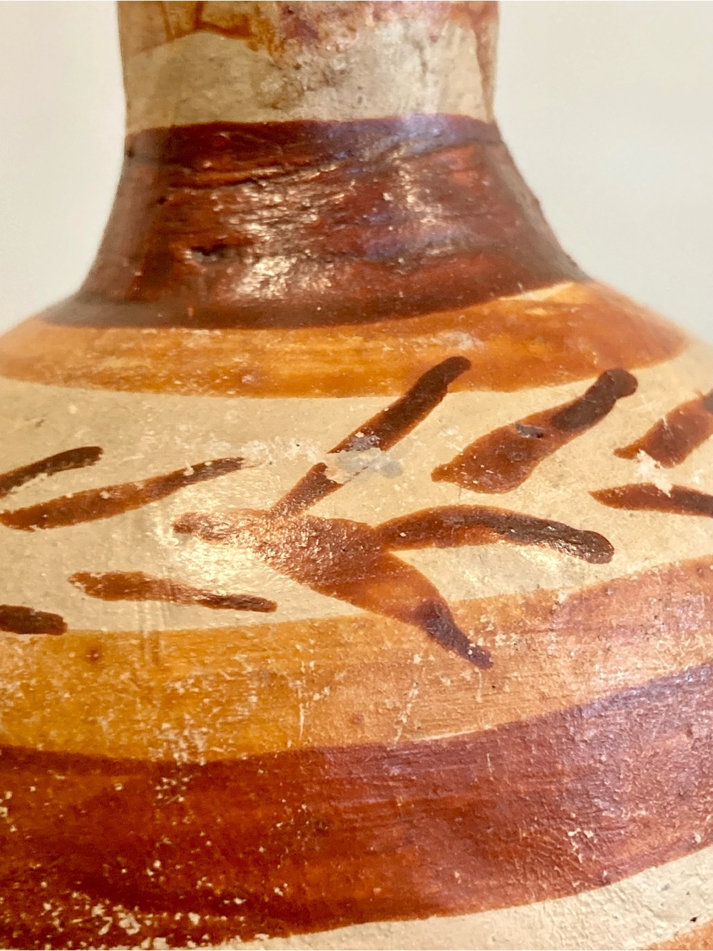 Vintage Rustic Terracotta Decorative Bottle and Cup Set in Earthy Brown & Cream - Picture 14 of 16